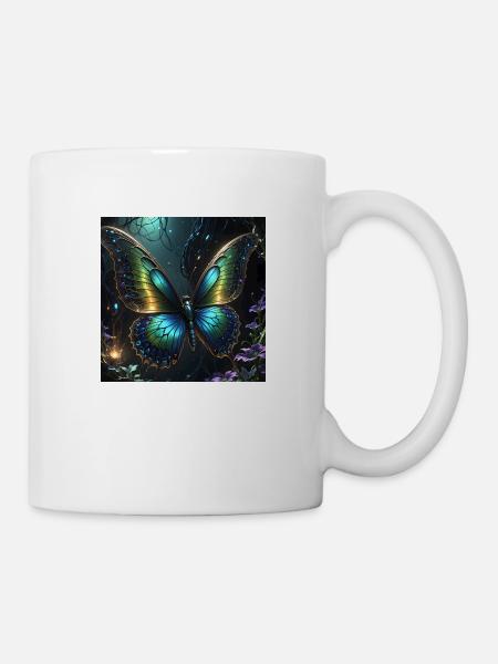 Schmetterling - Tasse - Weiß