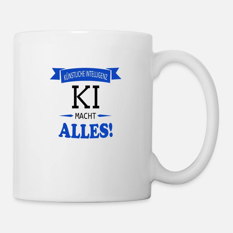 Künstliche Intelligenz Wappen - Tasse - Weiß
