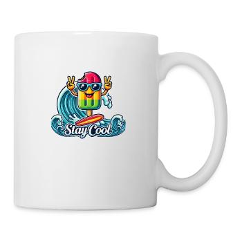 Restez au frais - Ambiance estivale - Mug blanc - blanc - Droite