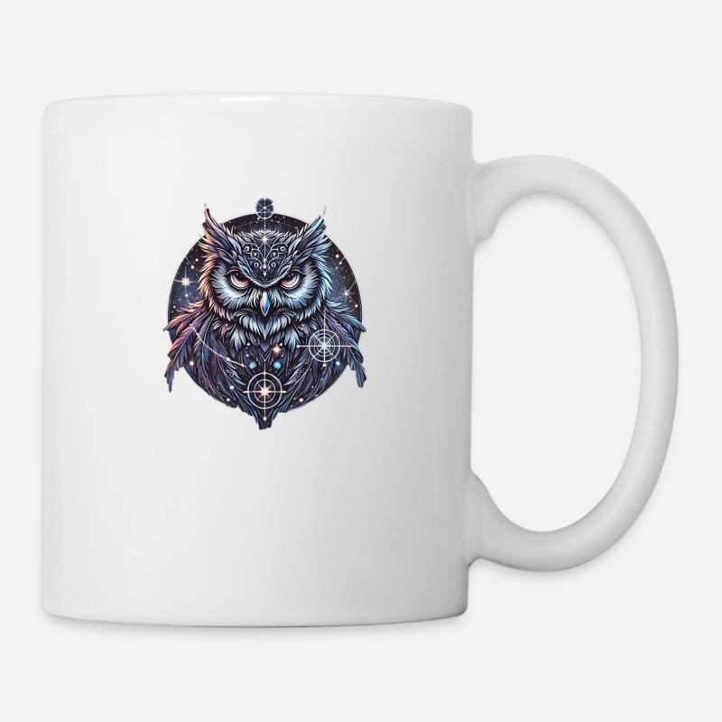 Die Eule der Nacht - Tasse - Weiß