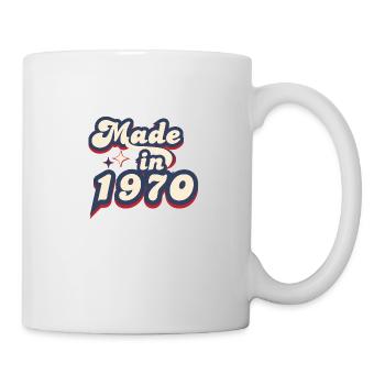 Hergestellt im 1970 Retro - Tasse - Weiß - Rechts