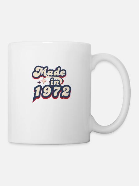 Made in 1972 retro - Mug blanc - blanc