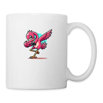 flamingo comic - Tasse - Weiß - Rechts