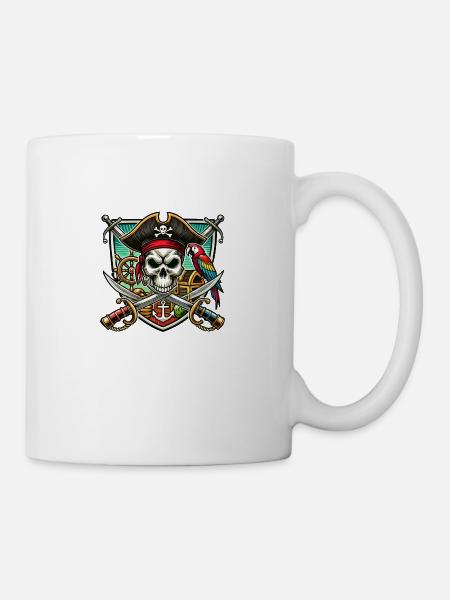 Pirate Coat of Arms - Mug - white