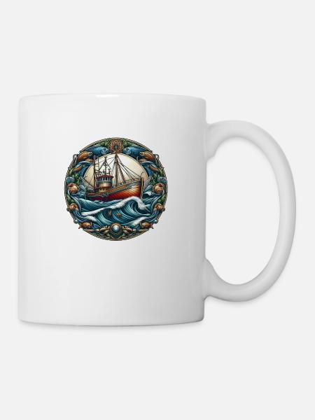 Fishing boat - Mug - white