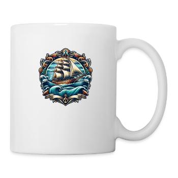 Logo du voilier - Mug blanc - blanc - Droite