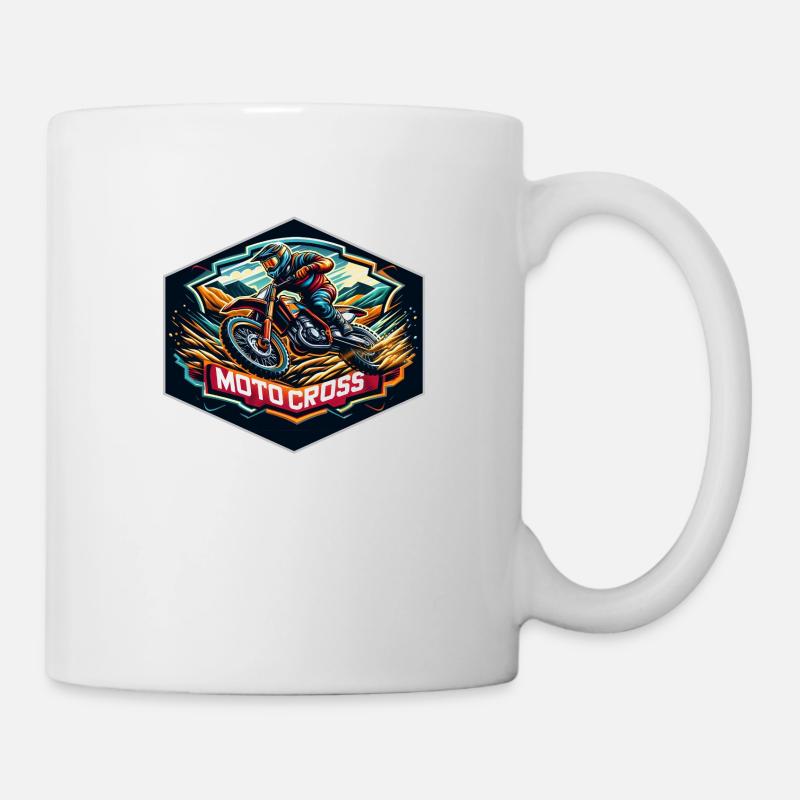 Motocross Logo - Tasse - Weiß