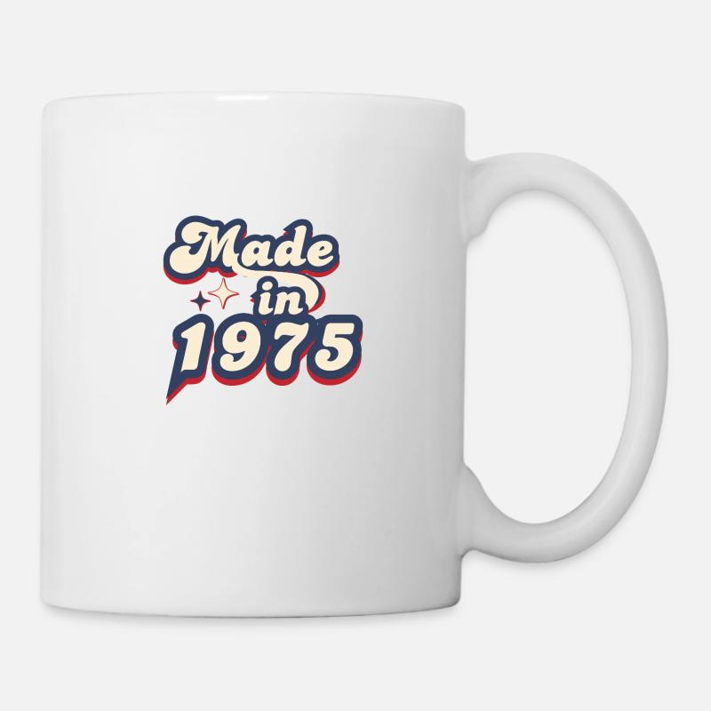 Made in 1975 retro - Mug blanc - blanc