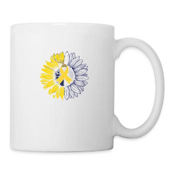 Down-Syndrom Unterstützung Sunflower Band - Tasse - Weiß - Rechts