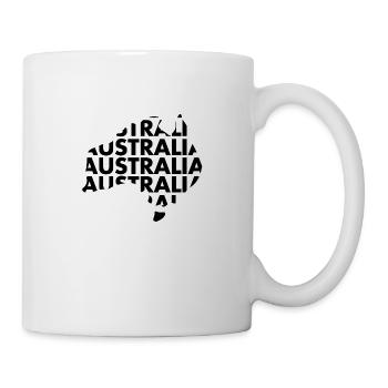 Australia Lettering in Map - Australien Landkarte - Mug - white - Right