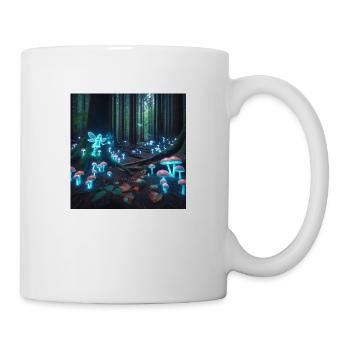 Neon Fliegenpilze - Tasse - Weiß - Rechts