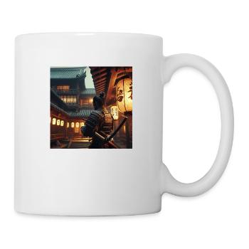 Samurai mit Schwert - Tasse - Weiß - Rechts