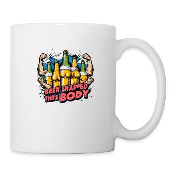 Bier formte diesen Körper - Tasse - Weiß - Rechts