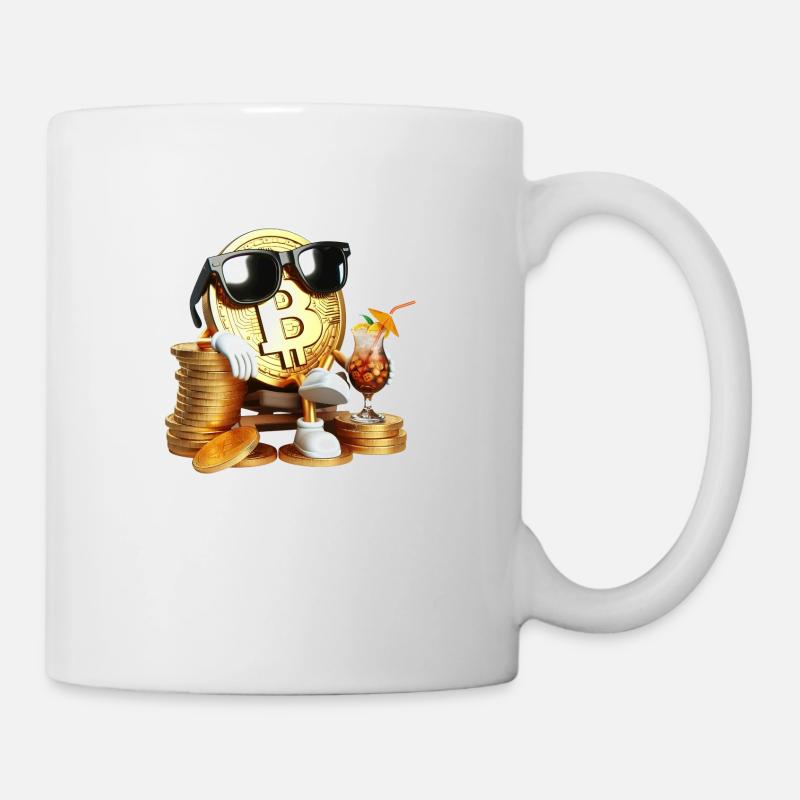 Refroidir le bitcoin - Mug blanc - blanc