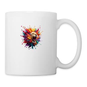 Lion color bomb - Mug - white - Right