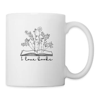 I love books - Tasse - Weiß - Rechts