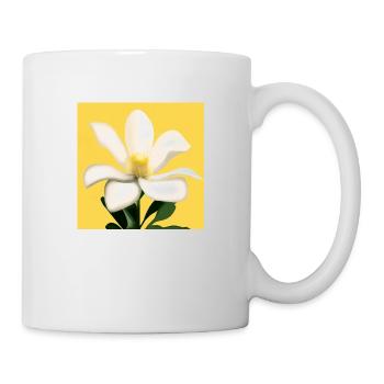 Eine beeindruckende weiße Blume - Tasse - Weiß - Rechts