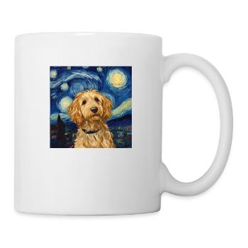 Goldendoodle Golden Doodle Van Gogh - Mug blanc - blanc - Droite