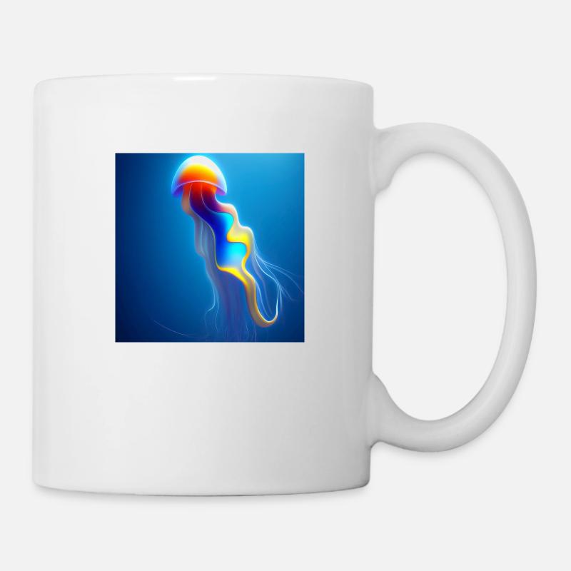 Qualle - Tasse - Weiß