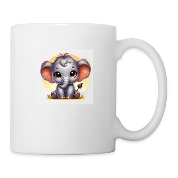 Elefant Baby - Tasse - Weiß - Rechts