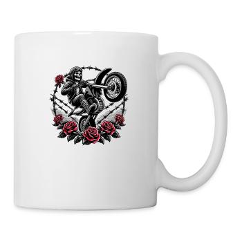 Motorrad Motocross biker bike - Tasse - Weiß - Rechts