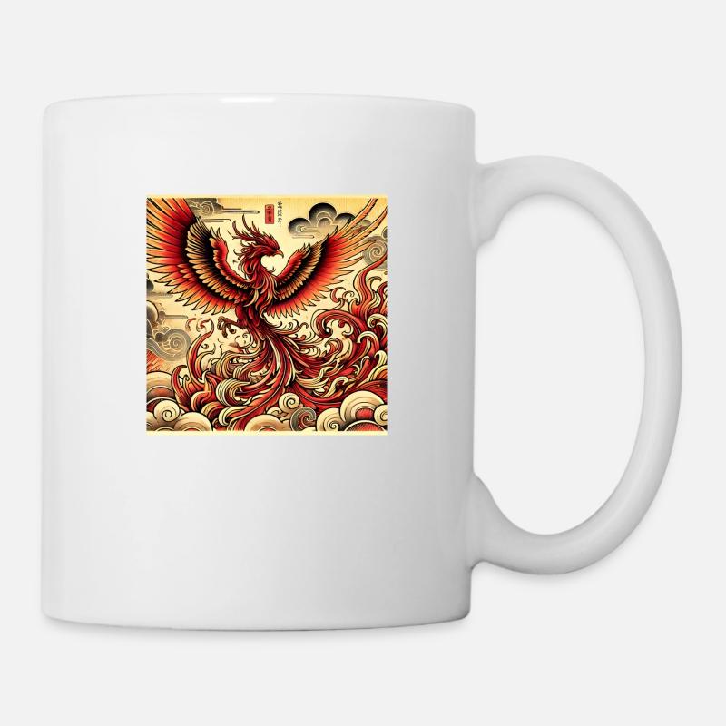 Phönix im japanischen Stil - Tasse - Weiß