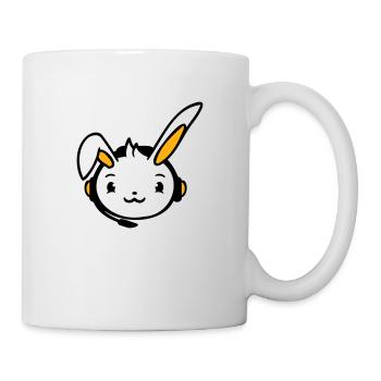 Hase spielt Konsole Headset Gamer Nerd Kopfhörer - Tasse - Weiß - Rechts