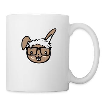 Bunny Nerd Geek Horn-rimmed Glasses Smart Freak Intelligent - Mug - white - Right