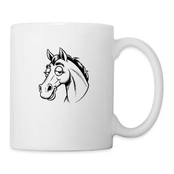 Cheval Chevaux Équitation Cavalier - Mug blanc - blanc - Droite