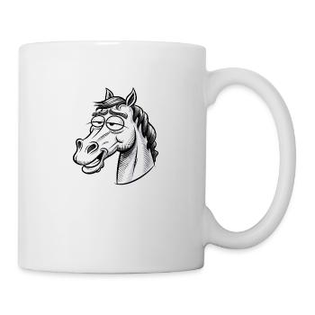 Cheval Chevaux Équitation Cavalier - Mug blanc - blanc - Droite