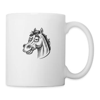 Cheval Chevaux Équitation Cavalier - Mug blanc - blanc - Droite