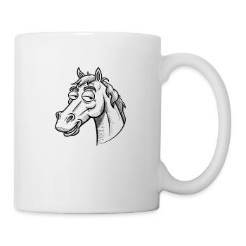 Cheval Chevaux Équitation Cavalier - Mug blanc - blanc - Droite