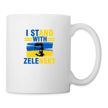 je supporte zelenzky contre  - Ukraine - Mug blanc - blanc - Droite