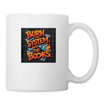 Feuriger Graffiti-Protest - Tasse - Weiß - Rechts