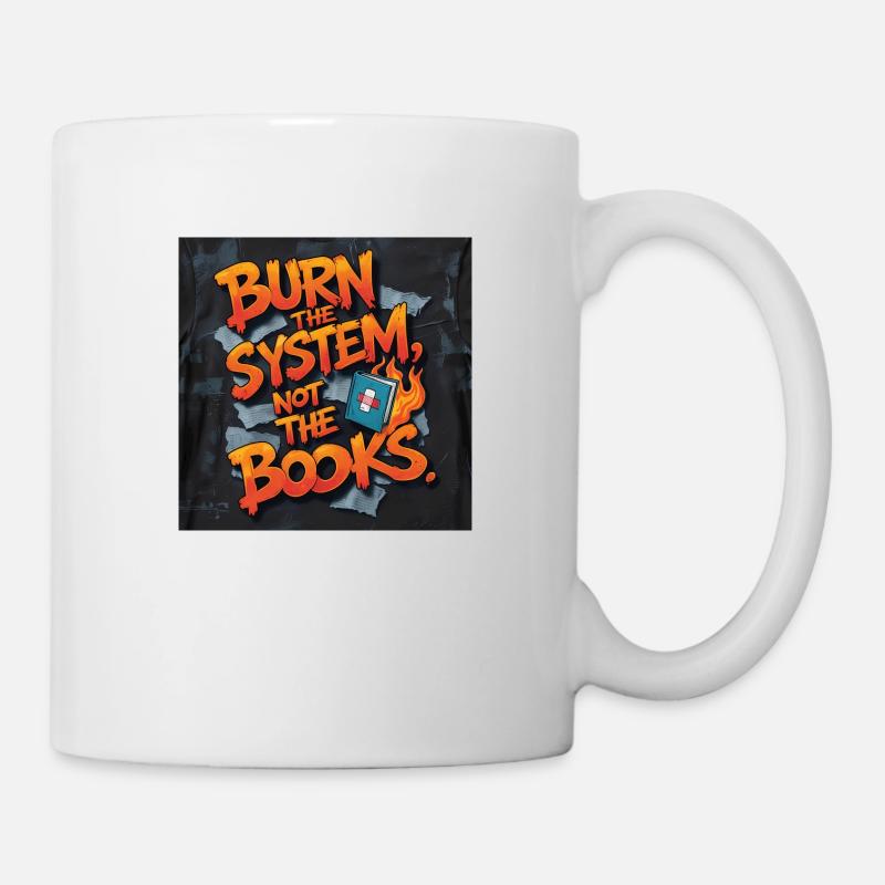 Manifestation contre les graffitis enflammés - Mug blanc - blanc