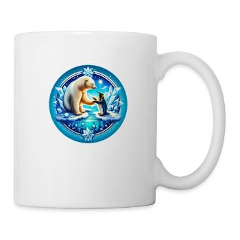 Ours polaire et pingouin - Mug blanc - blanc - Droite