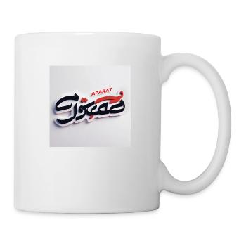 Stylized Satirical Logo for "Faraz Gostar" with Pe - Mug - white - Right