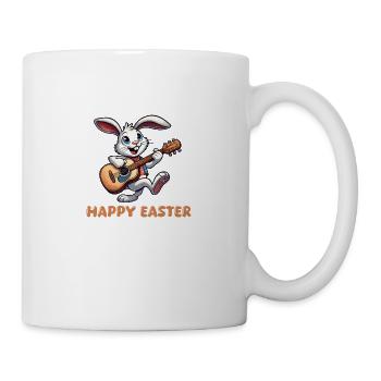 Guitare Lapin Joyeuses Pâques - Mug blanc - blanc - Droite