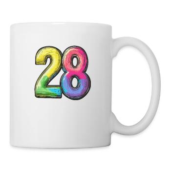 28 Number Colorful - Mug - white - Right