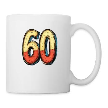 60 Nombre Coloré - Mug blanc - blanc - Droite