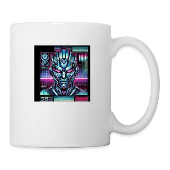 Digitaler Roboterkopf - Tasse - Weiß - Rechts