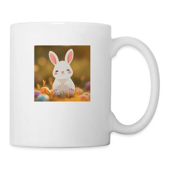Hasenherz und Osterei - Tasse - Weiß - Rechts