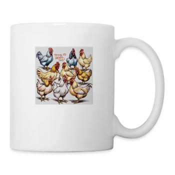Chickens "Trying to Hendl this" - Mug - white - Right