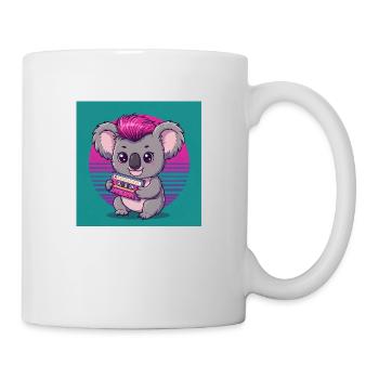 Cute Koala with Cassette - 80s Vibes - Mug - white - Right