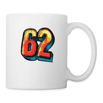 62 Nombre Coloré - Mug blanc - blanc - Droite