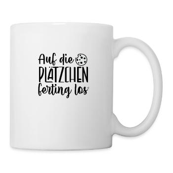 Auf die Plätzchen, fertig, los! 🍪🏁 - Tasse - Weiß - Rechts