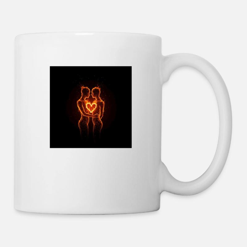 Couple avec du cœur - Mug blanc - blanc