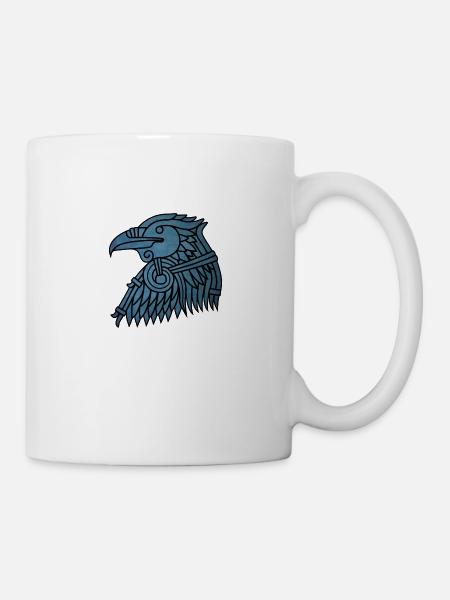 Nordischer Rabenkopf - Tasse - Weiß