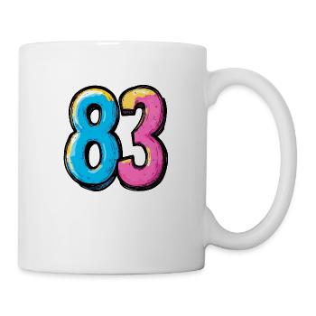 83 Nombre Coloré - Mug blanc - blanc - Droite