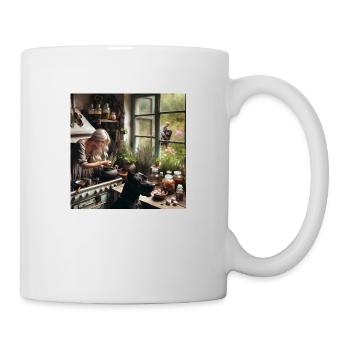 Blonde Witch Brewing Potions - Mug - white - Right